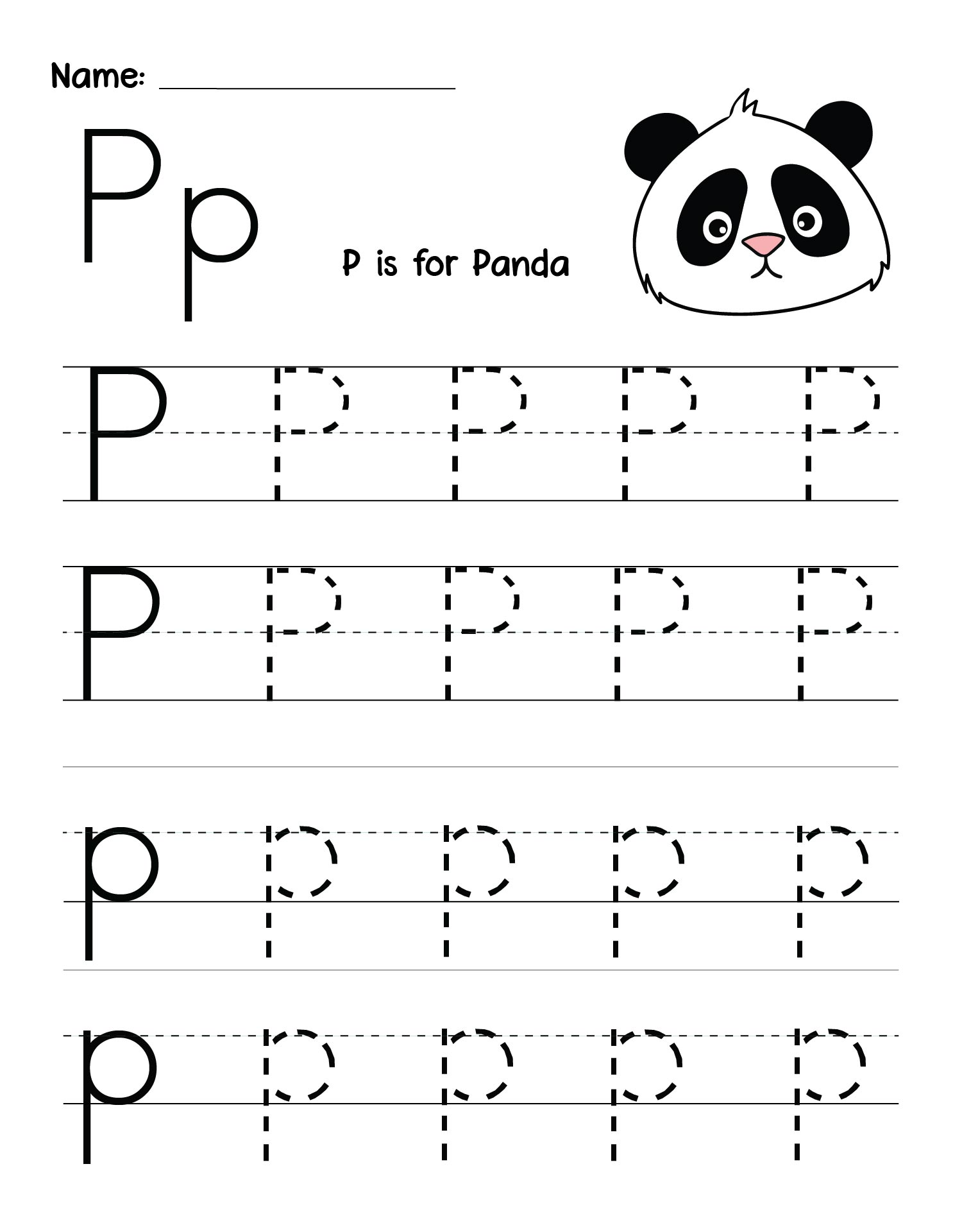 Letter P Printable Worksheets