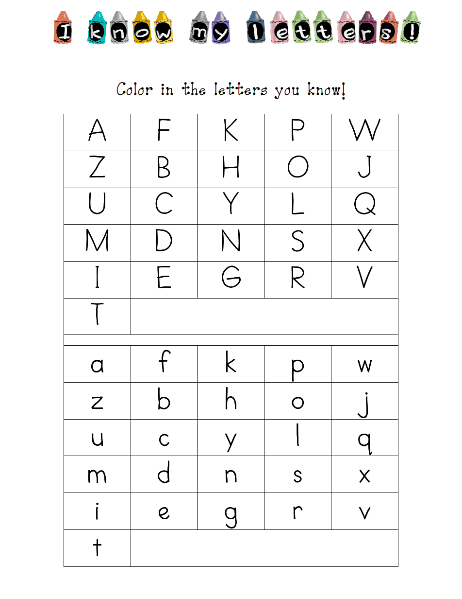 Letter Recognition Printables