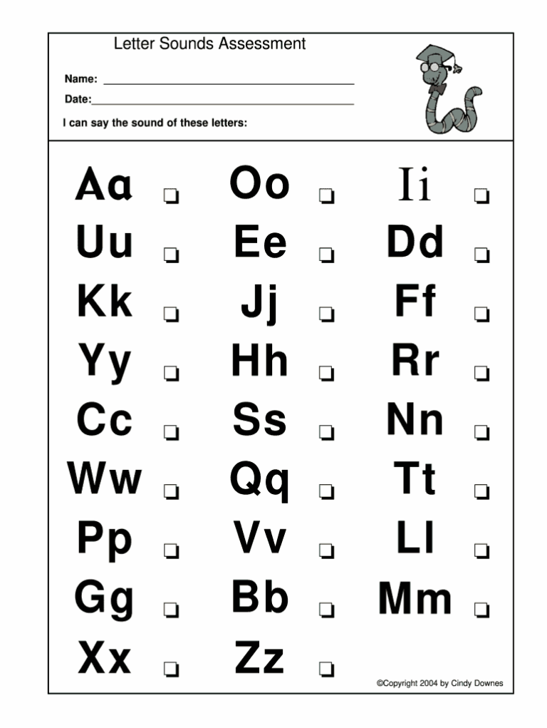 Letter Sound Assessment Printable Fill Online Printable Fillable 