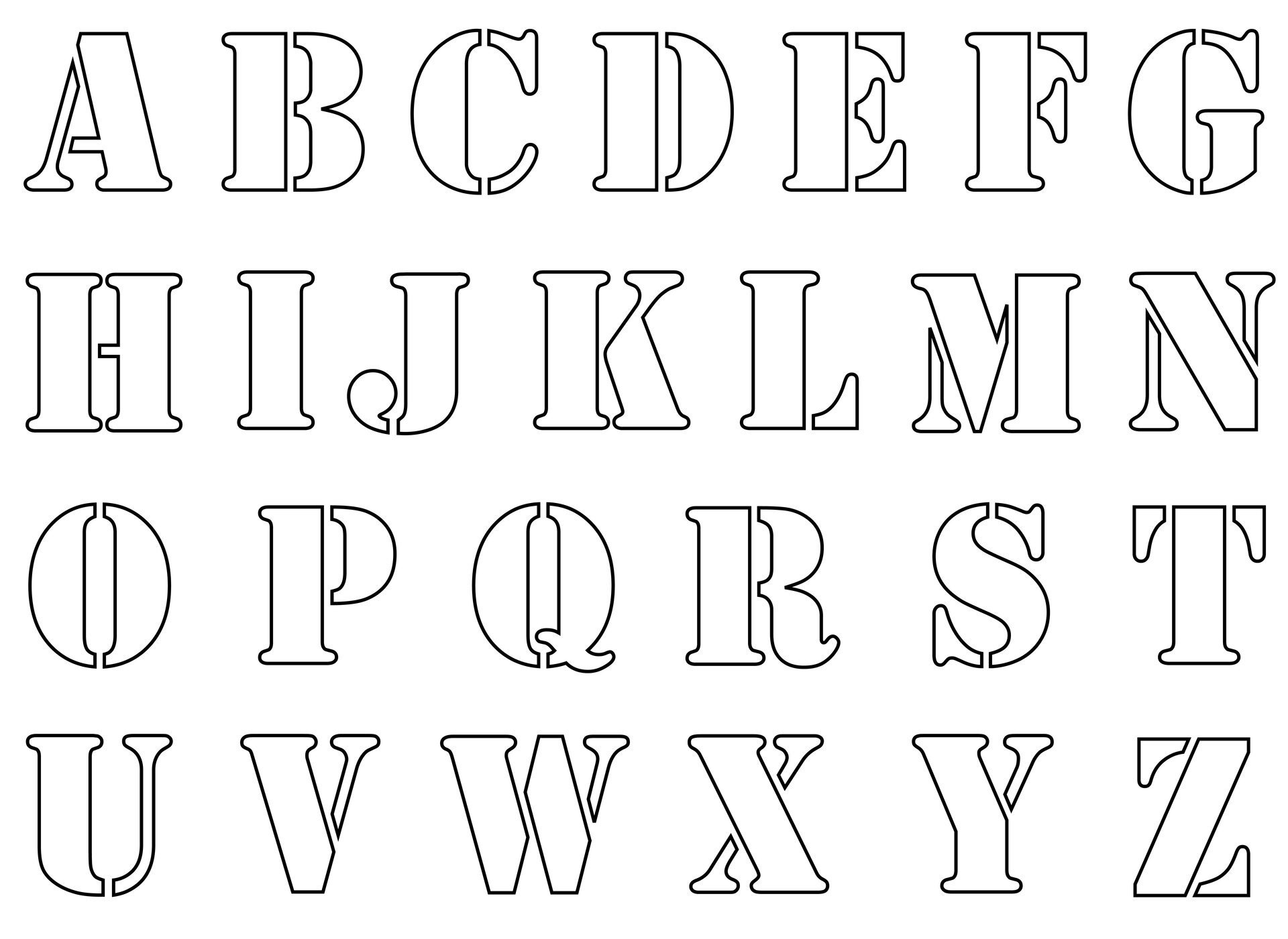 Letter Stencils Designs 11 Free PDF Printables Printablee