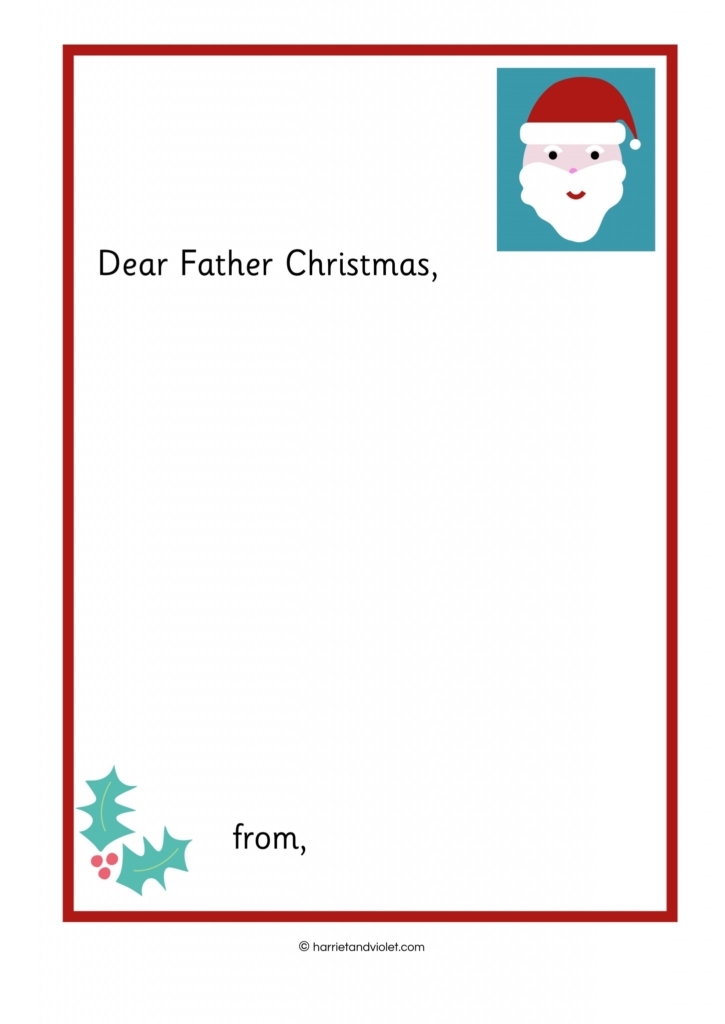 Letter To Father Christmas Free Printable