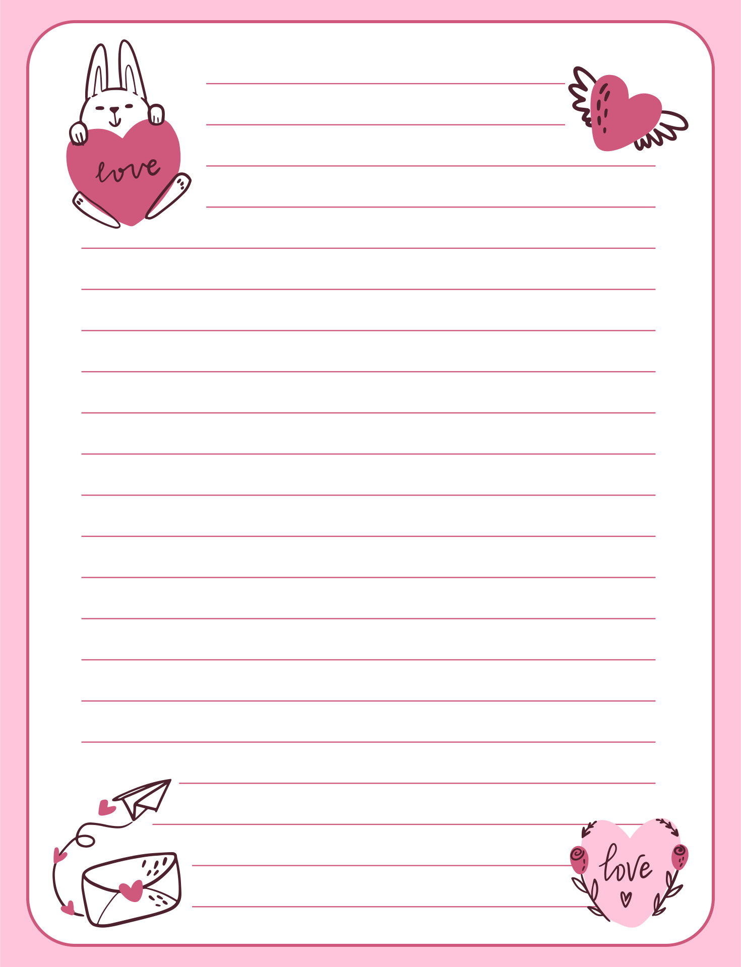 Letter Writing Paper 10 Free PDF Printables Printablee Letter Writing Paper 10 Free PDF Printables Printablee