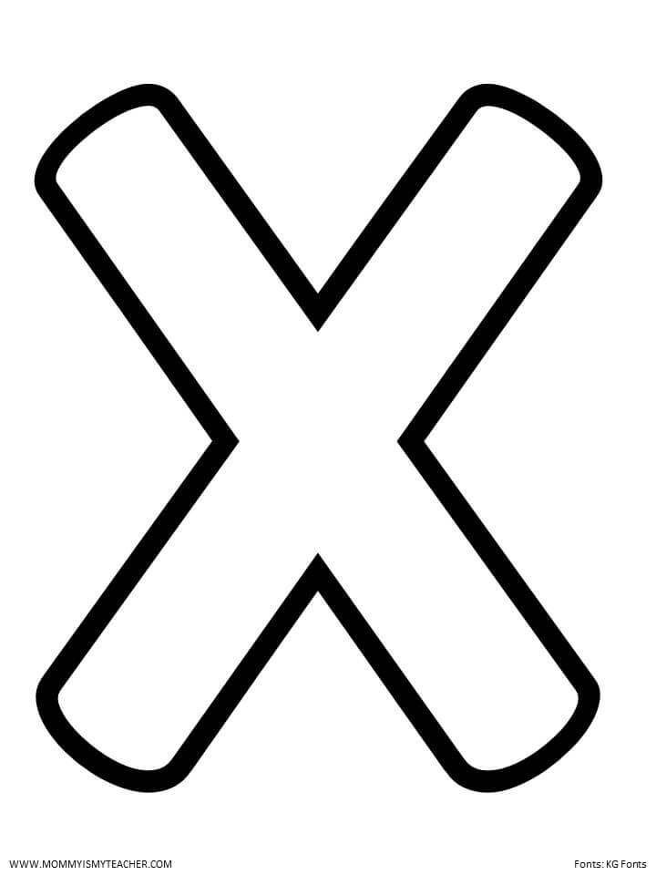 Letter X Template