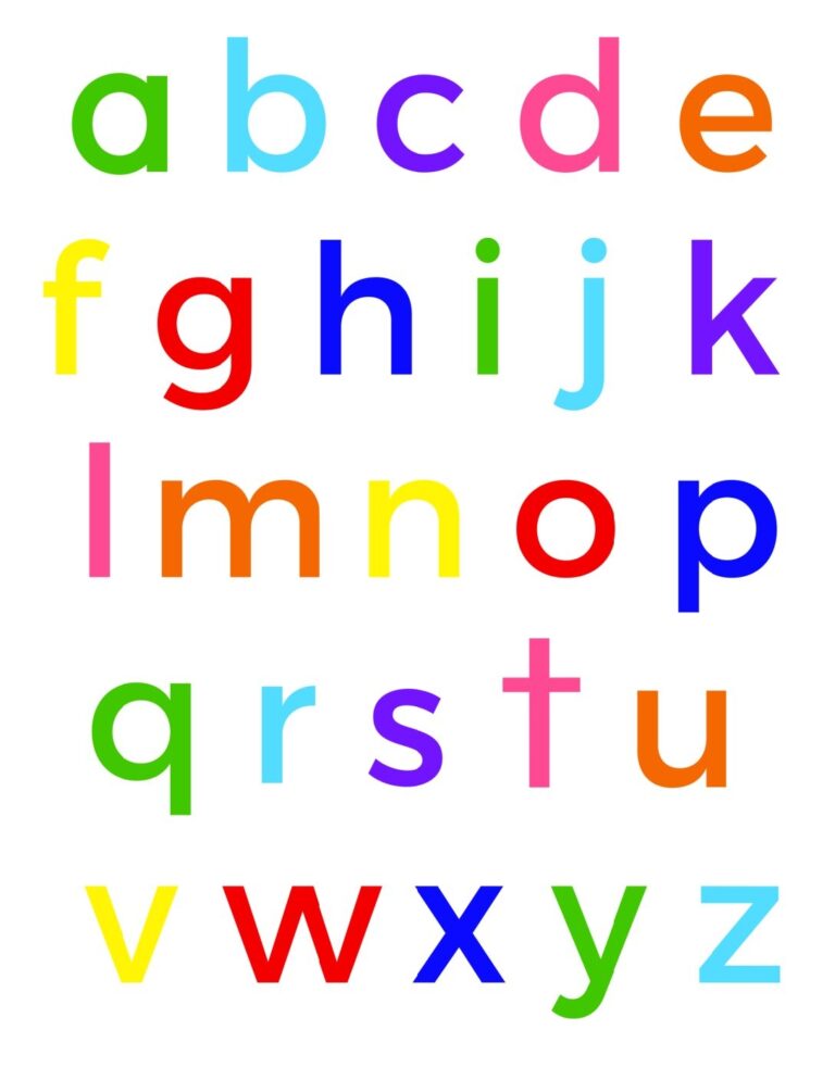 Lowercase Alphabet Printable