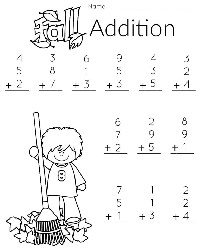 Math For 1st Graders Printable Worksheets