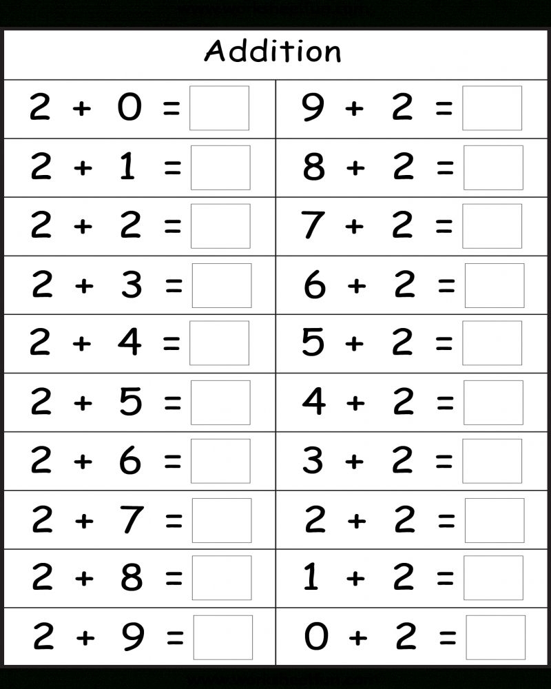 Math Worksheet Adding Kindergarten
