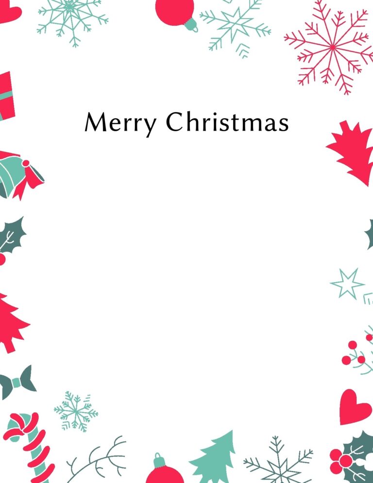 Merry Christmas Letter Templates Free Printable Templates