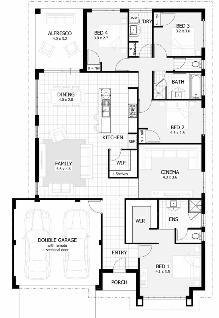 Modern 4 Bedroom House Plans Single Story Living At Its Finest House 