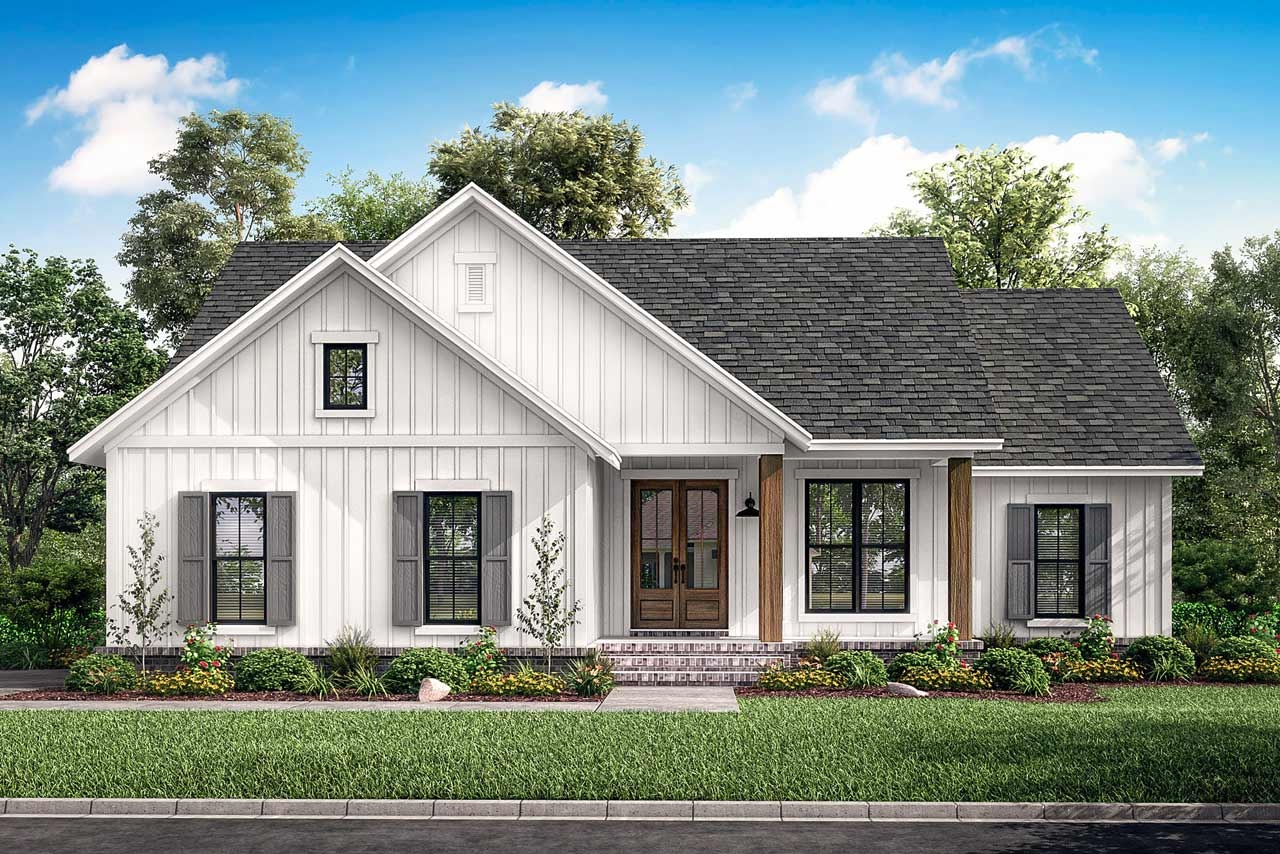 Modern farmhouse House Plan 3 Bedrooms 2 Bath 1398 Sq Ft Plan 50 394 Modern farmhouse House Plan 3 Bedrooms 2 Bath 1398 Sq Ft Plan 50 394