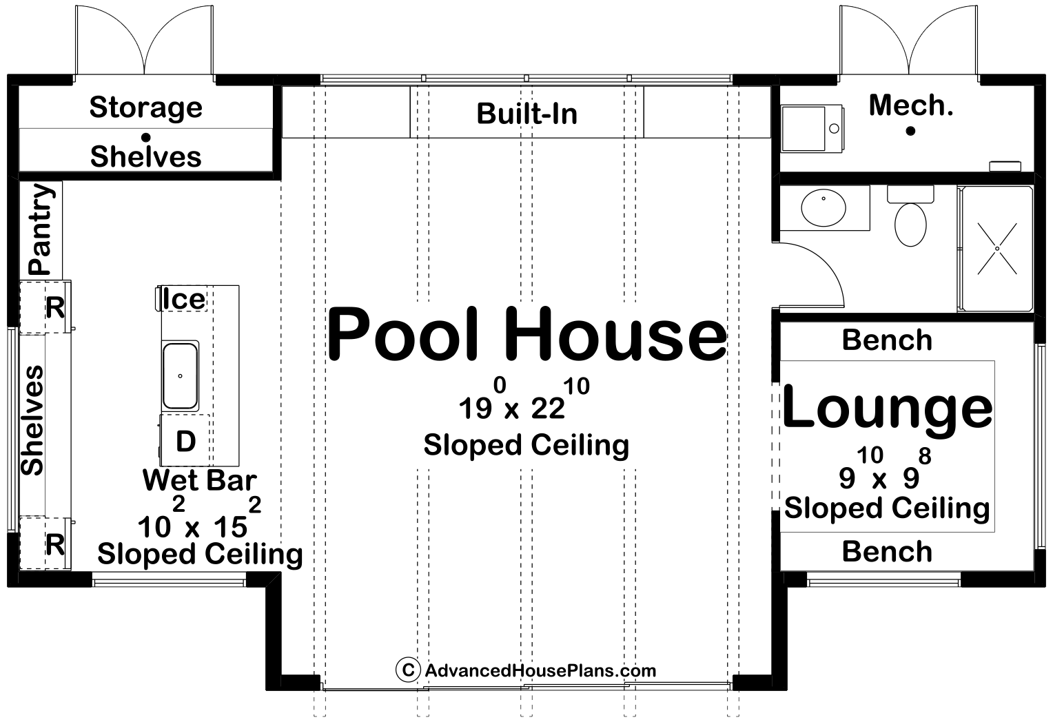 Modern Style Pool House Plan Pikewood Modern Style Pool House Plan Pikewood
