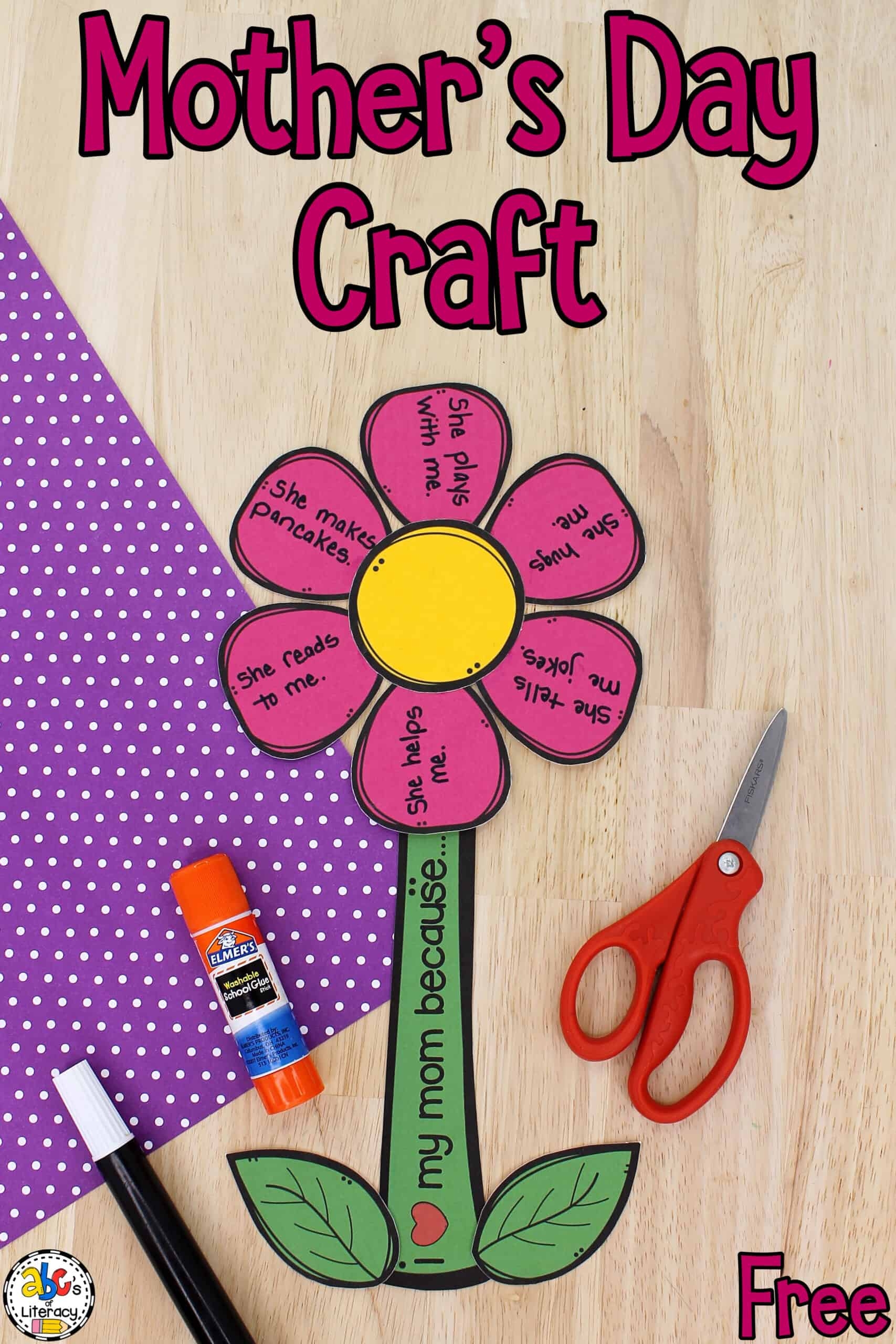 Mother 39 s Day Flower Craft Free Printable Template 