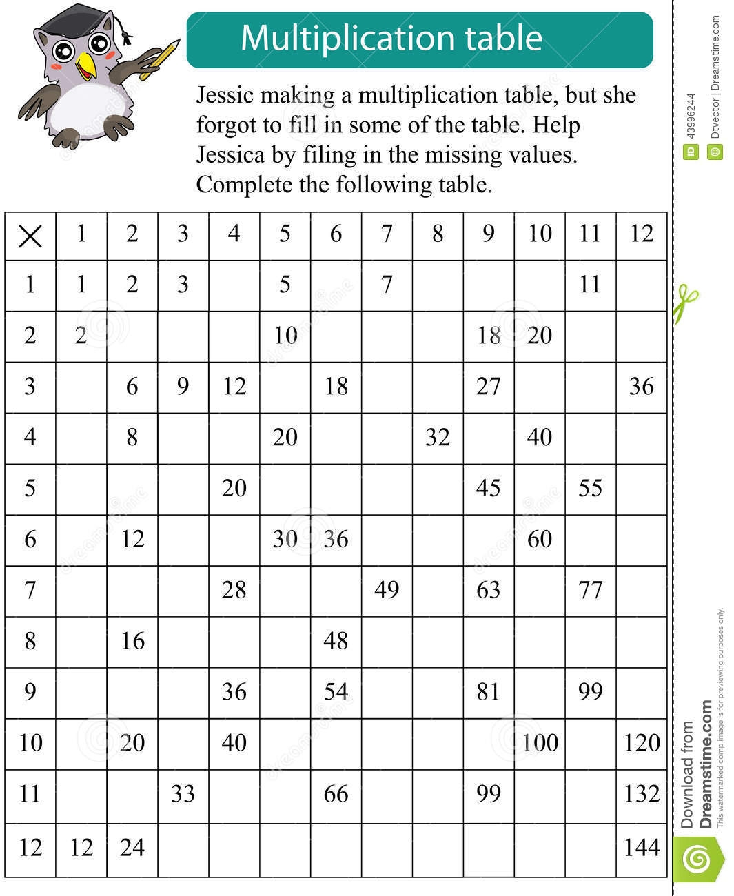 Multiplication Table Worksheet 1 12 Printable Joalazy Multiplication Table Worksheet 1 12 Printable Joalazy