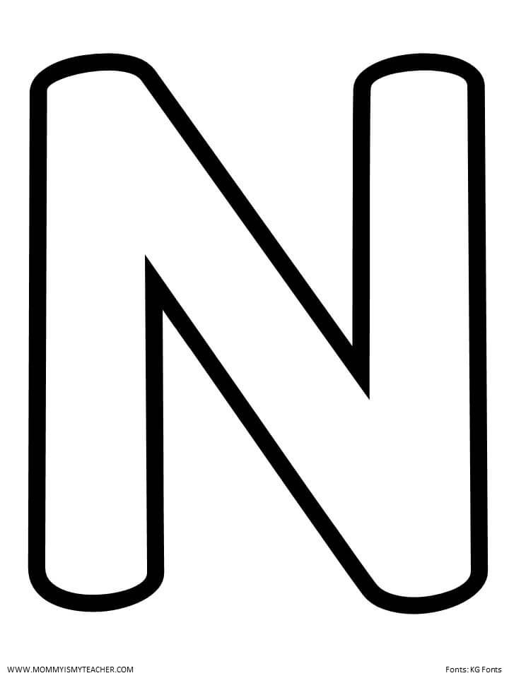 N Blank JPG Letter N Letter A Crafts Family Fun Day
