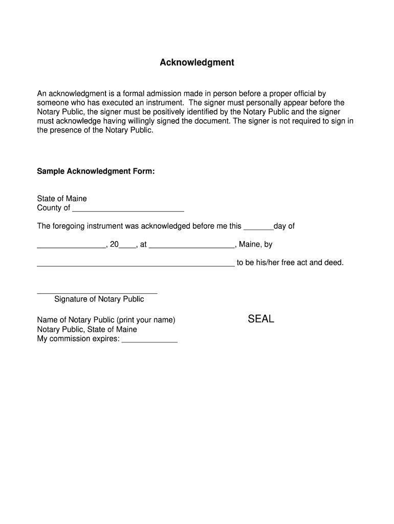 Notary Template Form PDF Template