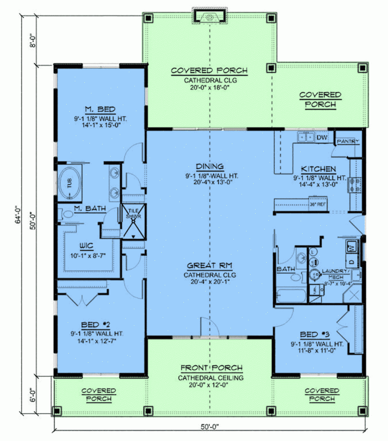 One Story House Plans Floor Plans