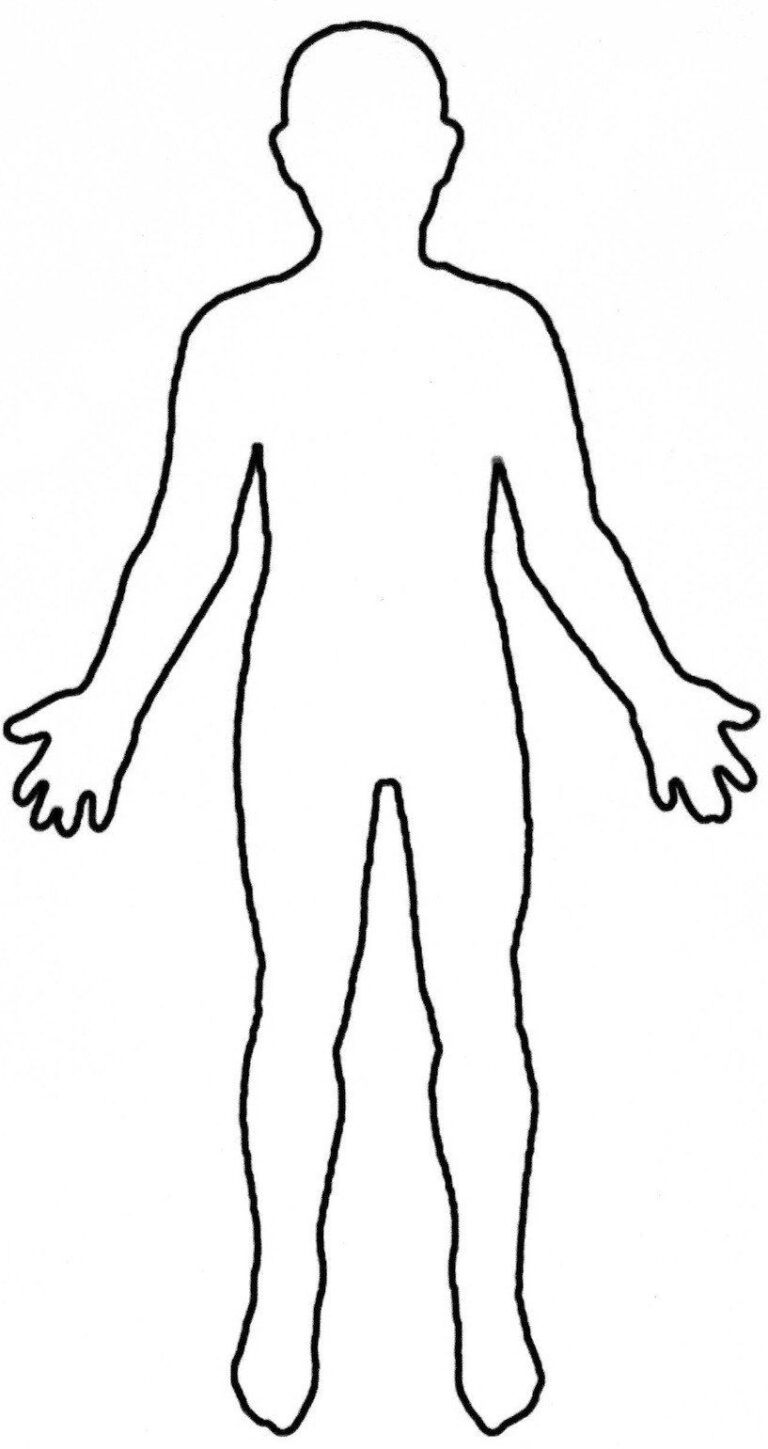 Outline Of Human Body Printable