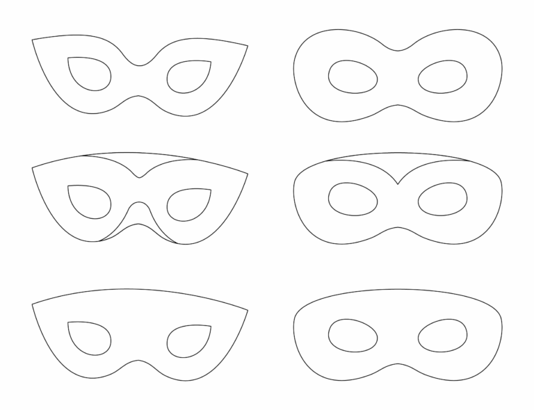 Plain Masks Templates 10 Free PDF Printables Printablee