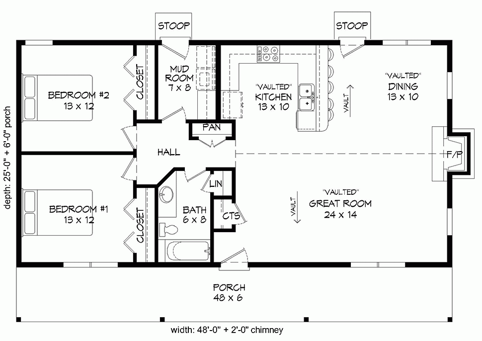 Popular Concept 2 Bedroom 1200 Sq FT Floor Plans House Plan India