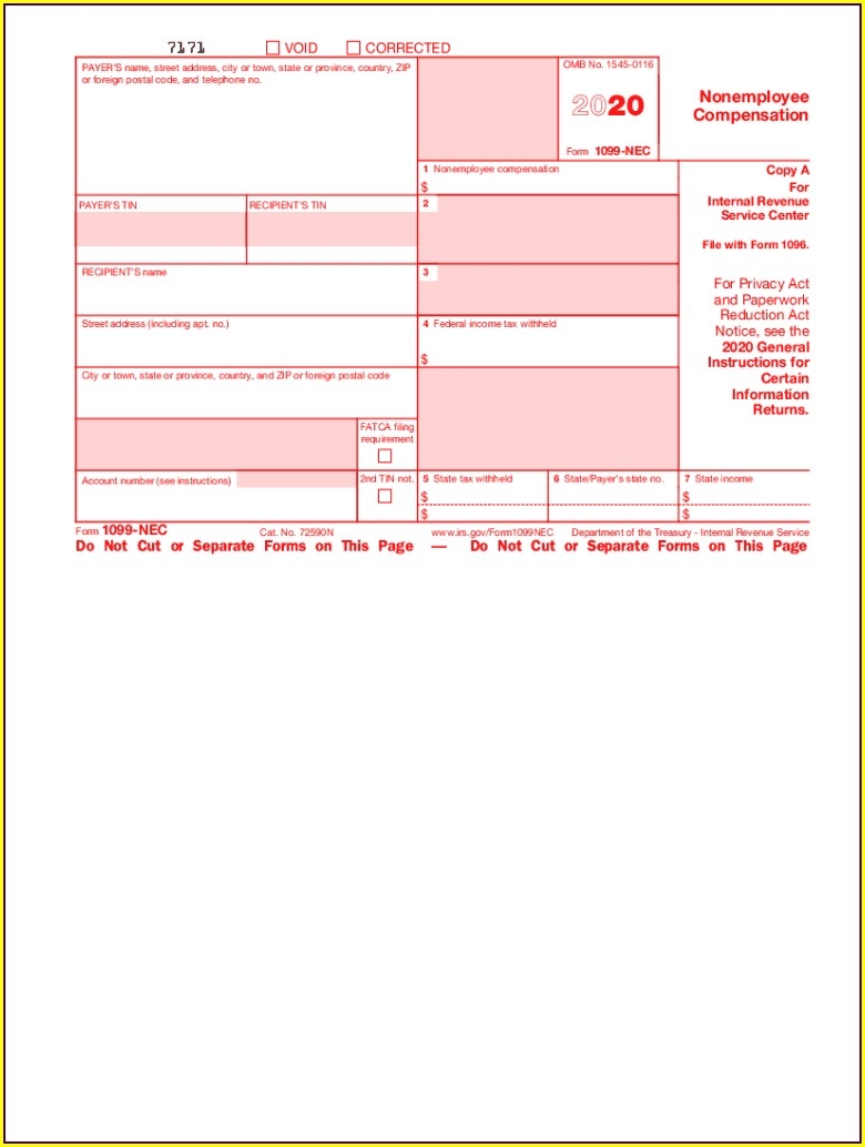 Printable 1099 Forms For Independent Contractors