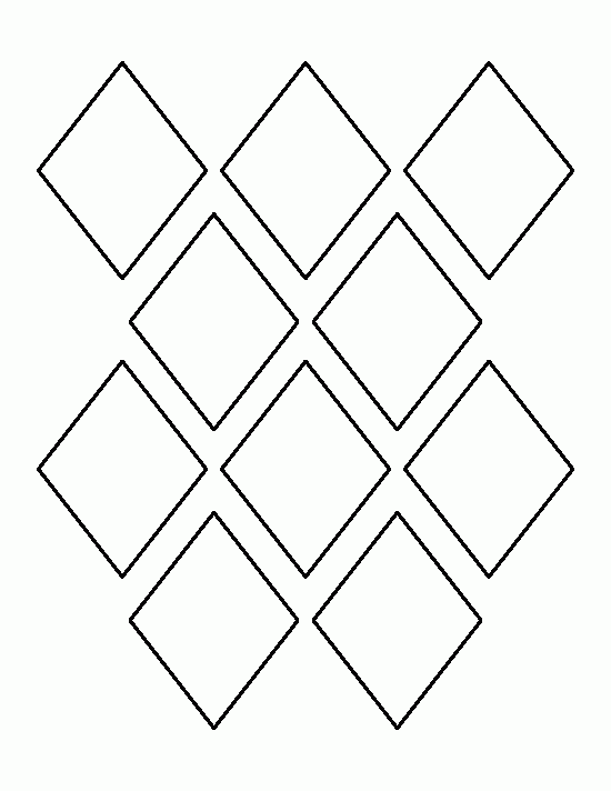 Printable 3 Inch Diamond Template Printable 3 Inch Diamond Template