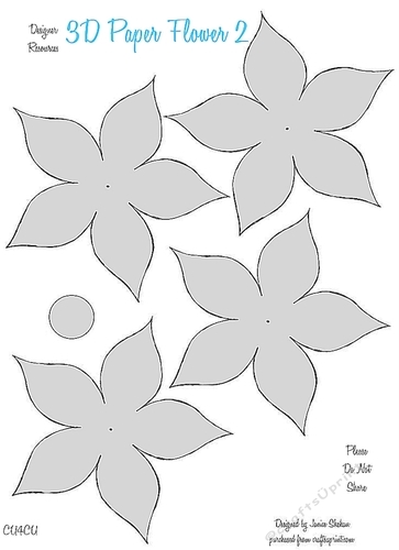 Printable 3d Paper Flowers Template Printable Templates