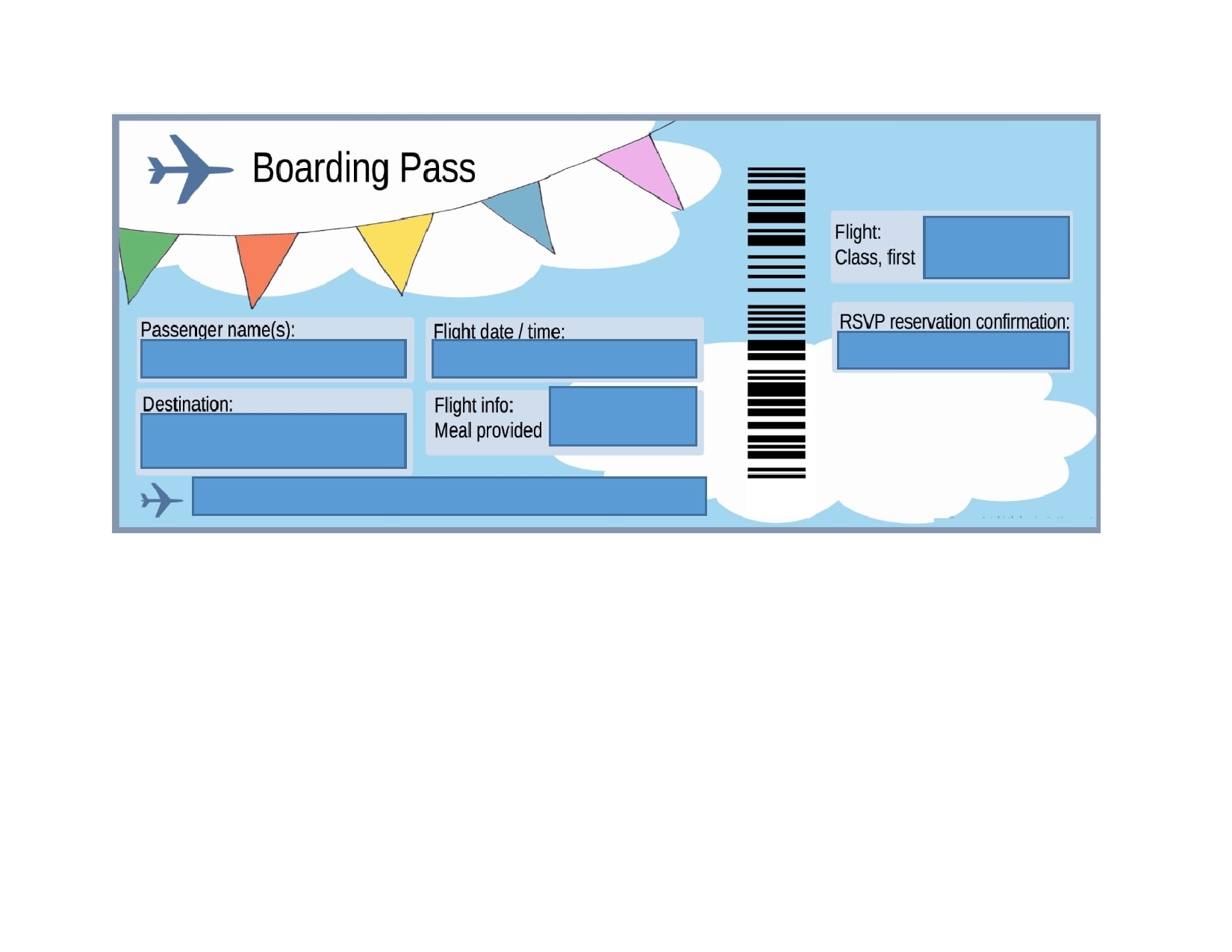 Printable Airline Ticket