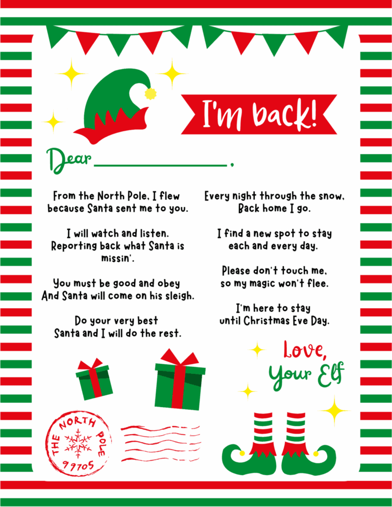 Printable Arrival Letter From Elf On The Shelf