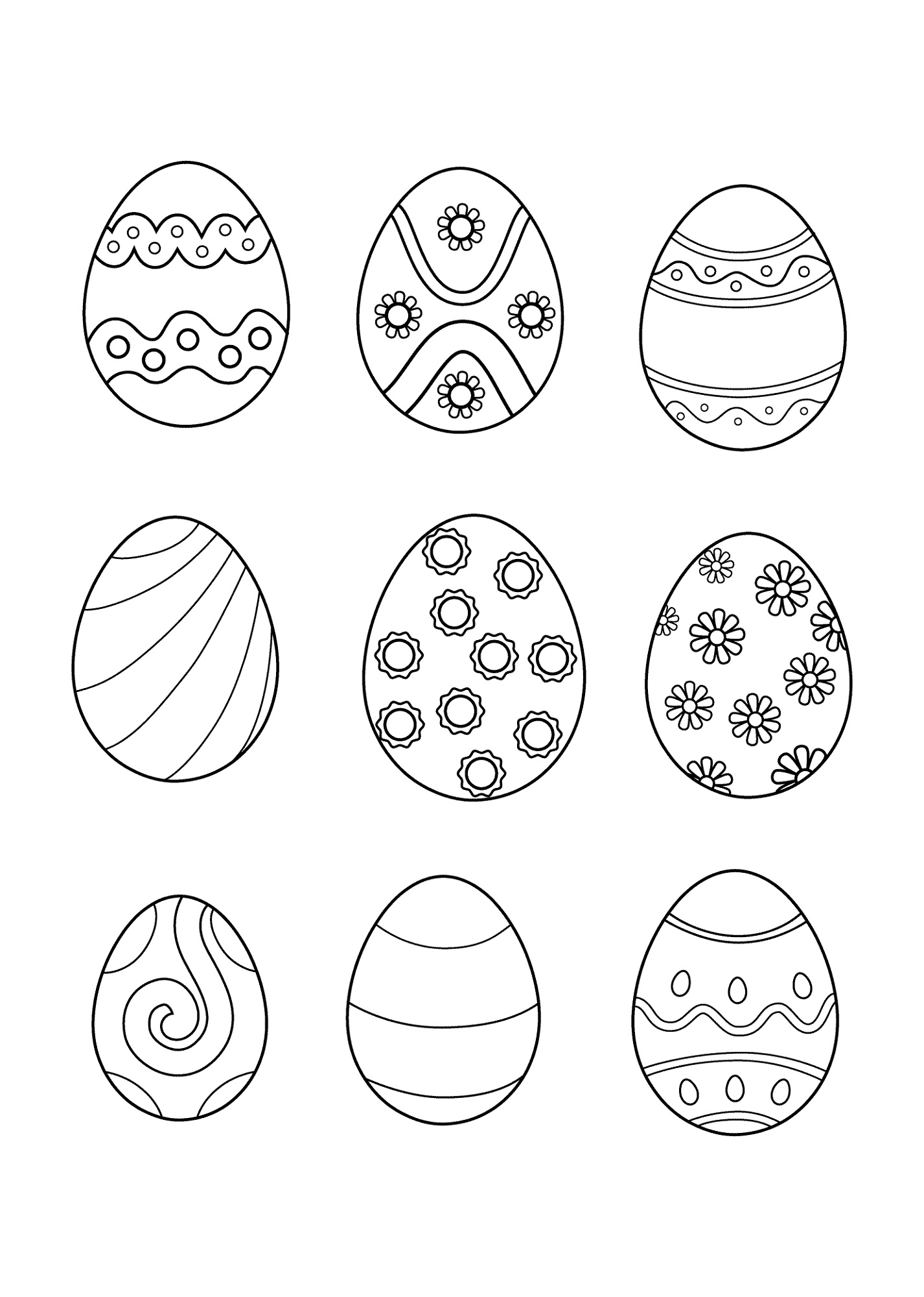 Printable Blank Easter Egg Templates 101 Activity Printable Blank Easter Egg Templates 101 Activity
