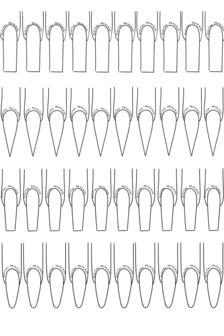 Printable Blank Nail Template