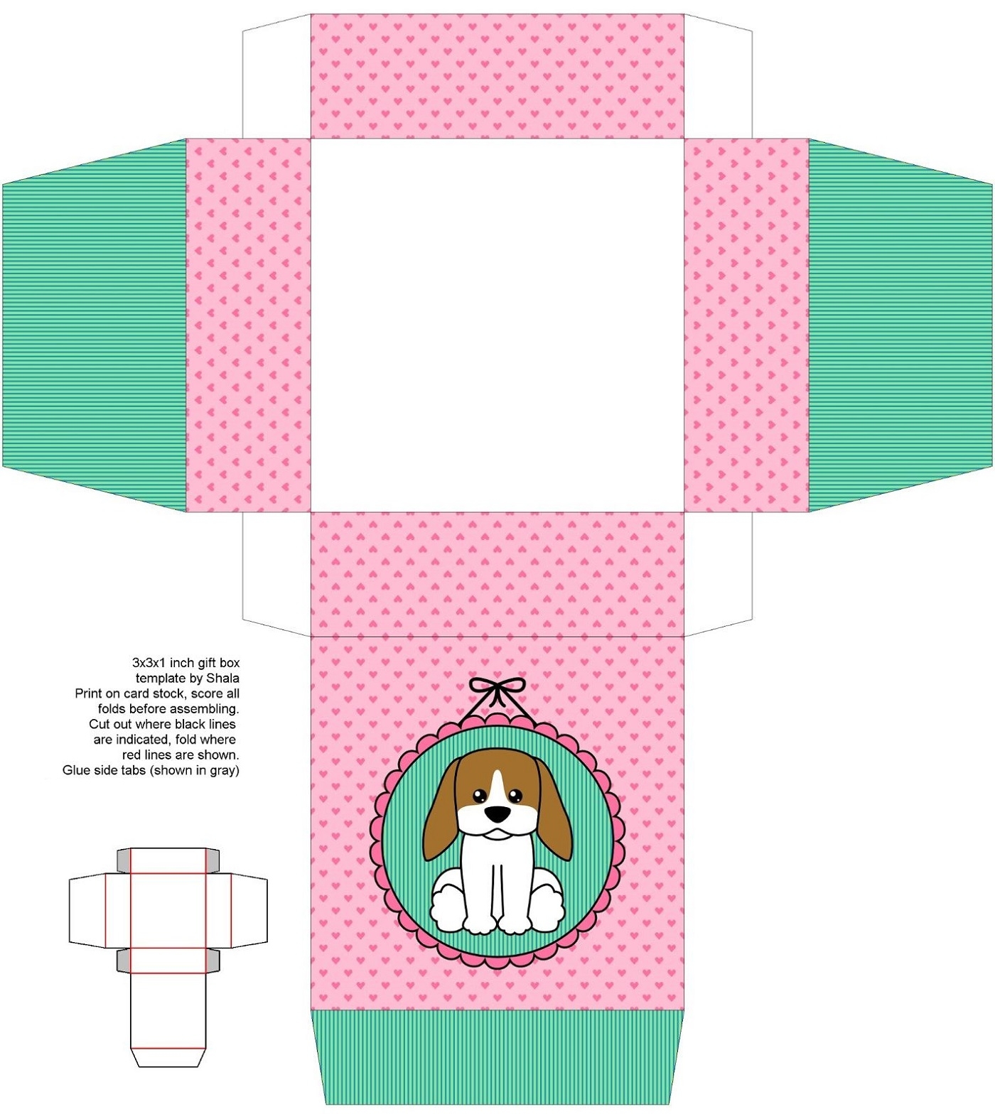 Printable Box Templates For Bags Or Gifts 101 Activity