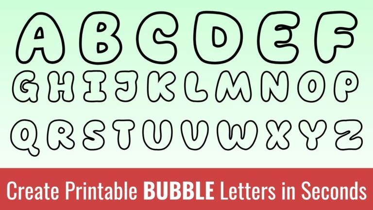 Printable Bubble Letters Free Alphabet Font Letter Templates 