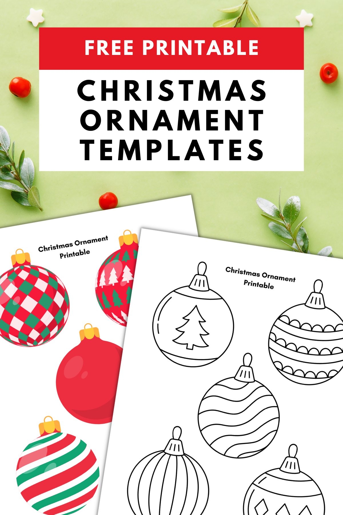Printable Christmas Ornaments Templates FREE Printable HQ