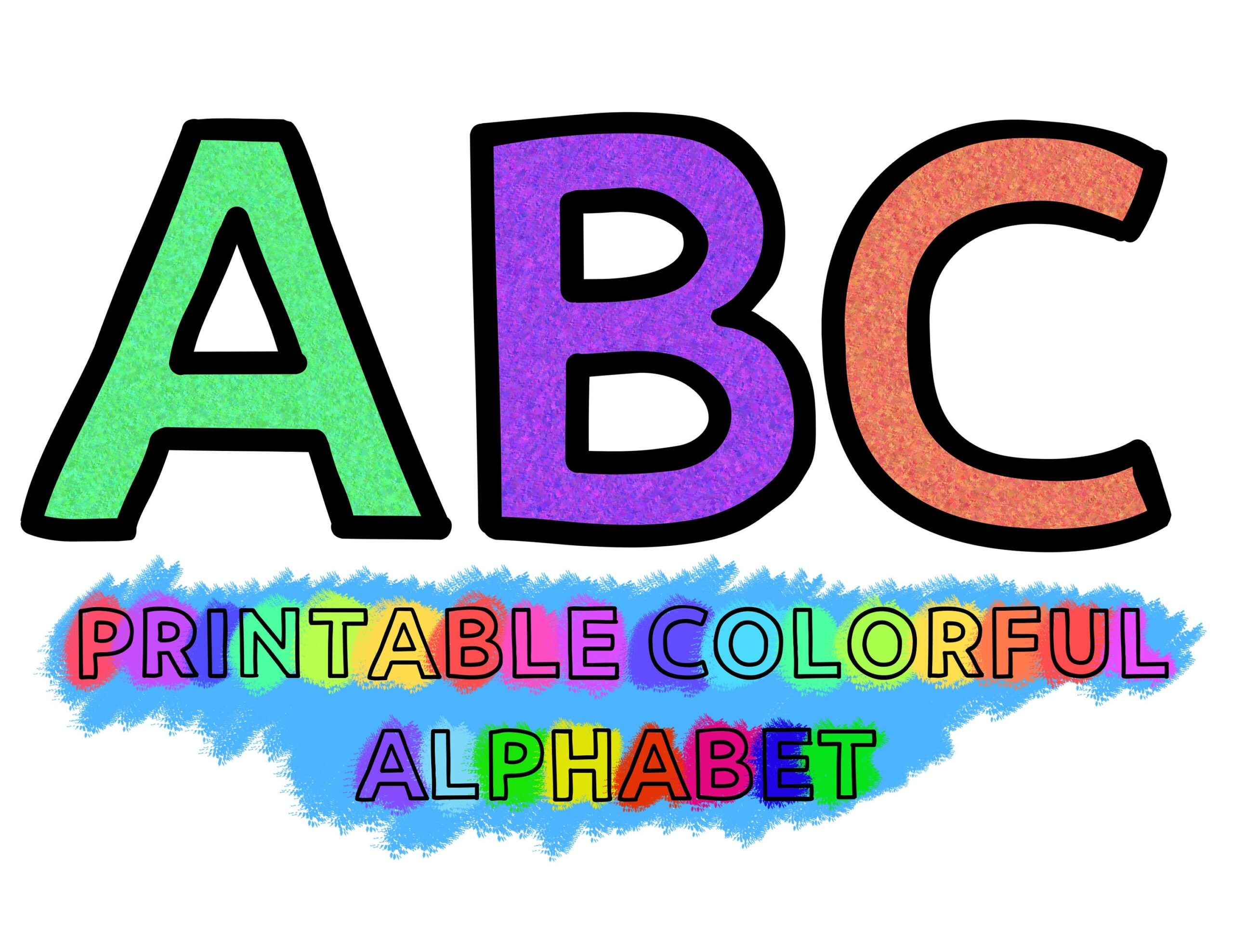 Printable Colorful Alphabet Letters Wall Decoration Teacher Resources 