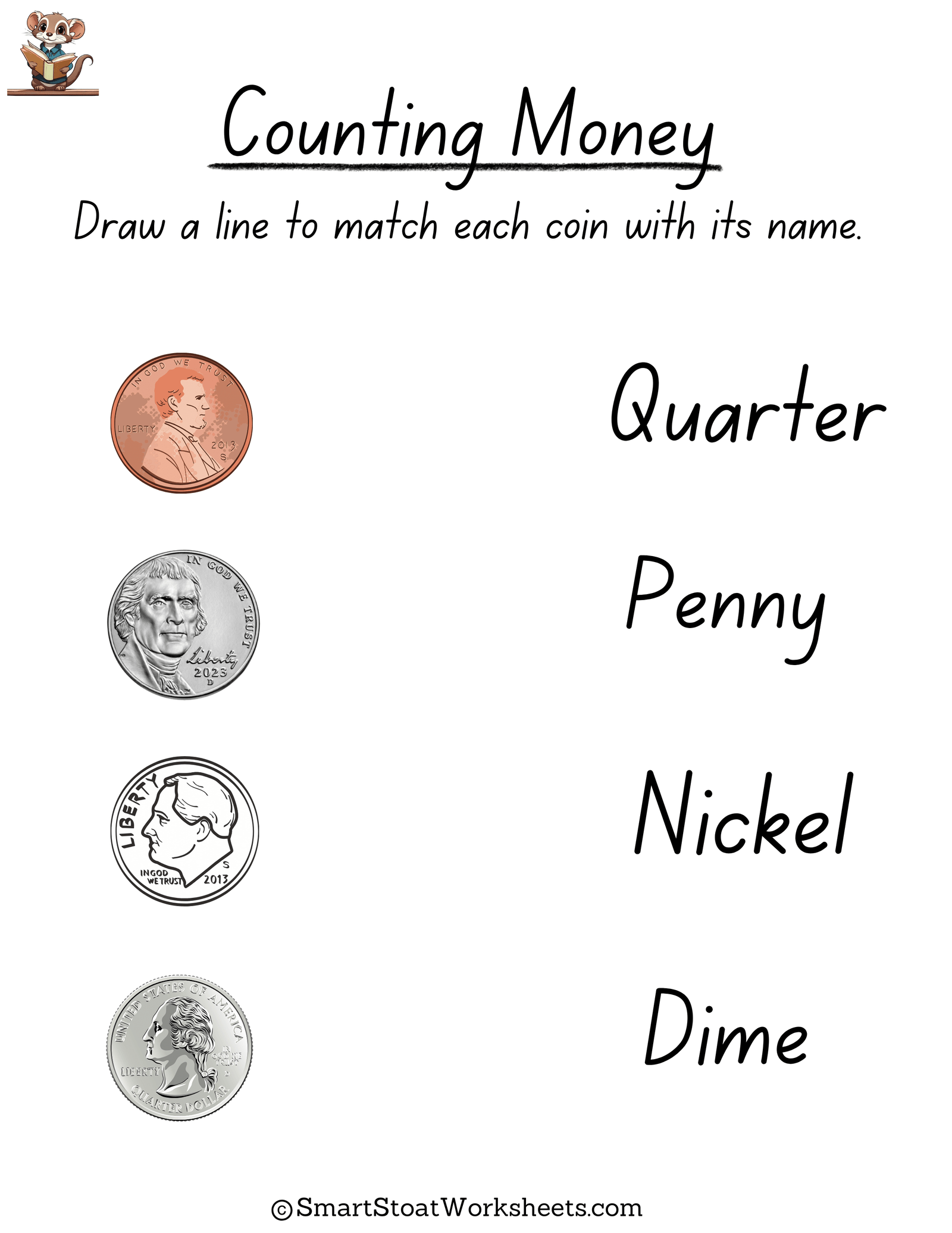 Printable Counting Money Worksheets For Kindergarten