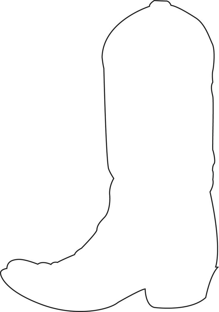 Printable Cowboy Boot Stencil Printable Word Searches