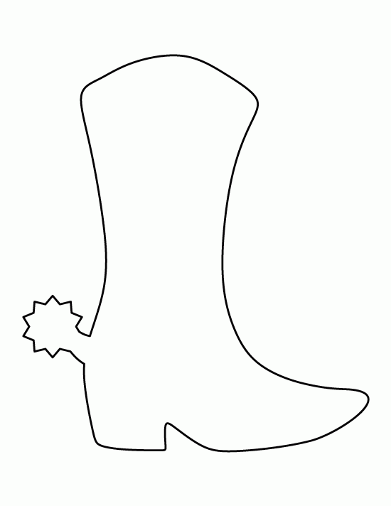 Printable Cowboy Boot Template