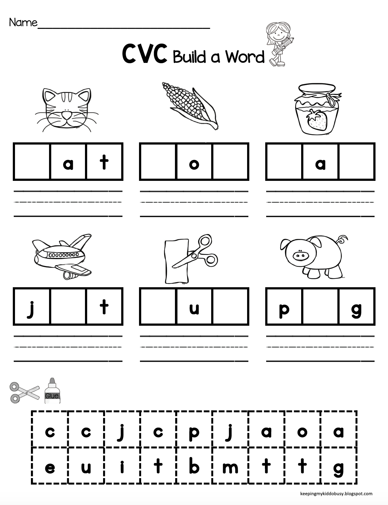 Printable Cvc Worksheets For Kindergarten