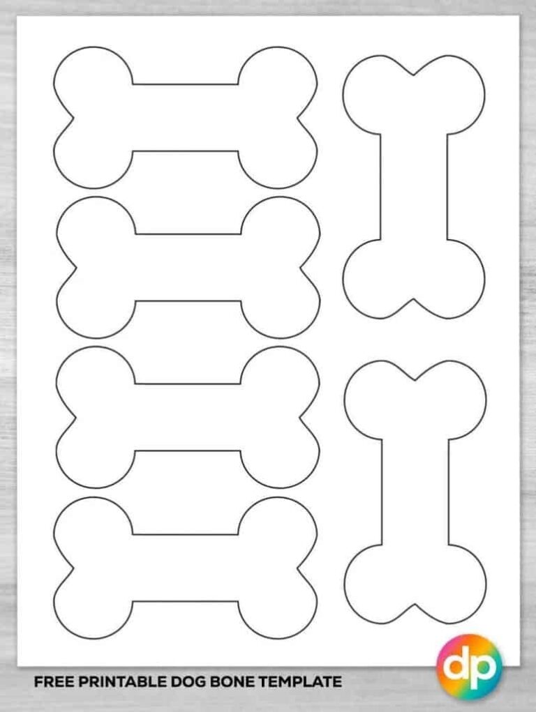 Printable Dog Bone Template Printable Templates Online By Paul Printable