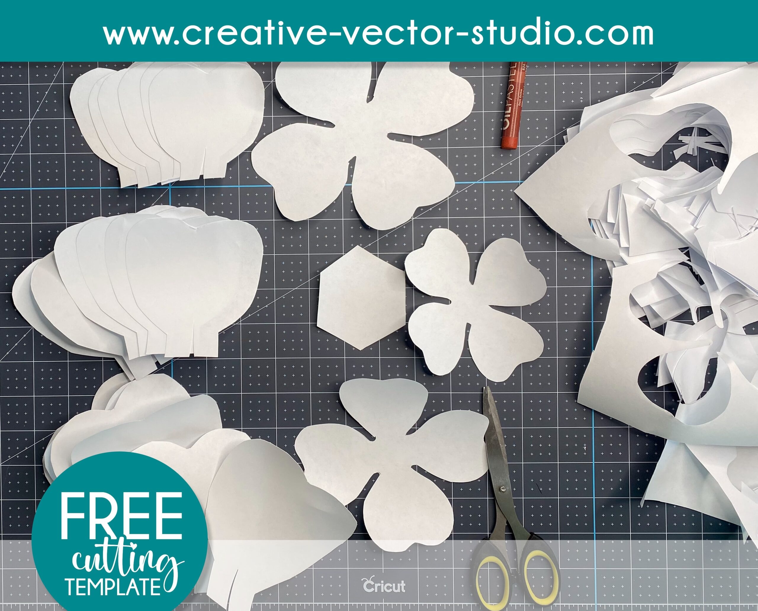 Printable Downloadable Free Cricut Paper Flower Template Ad We Offer 