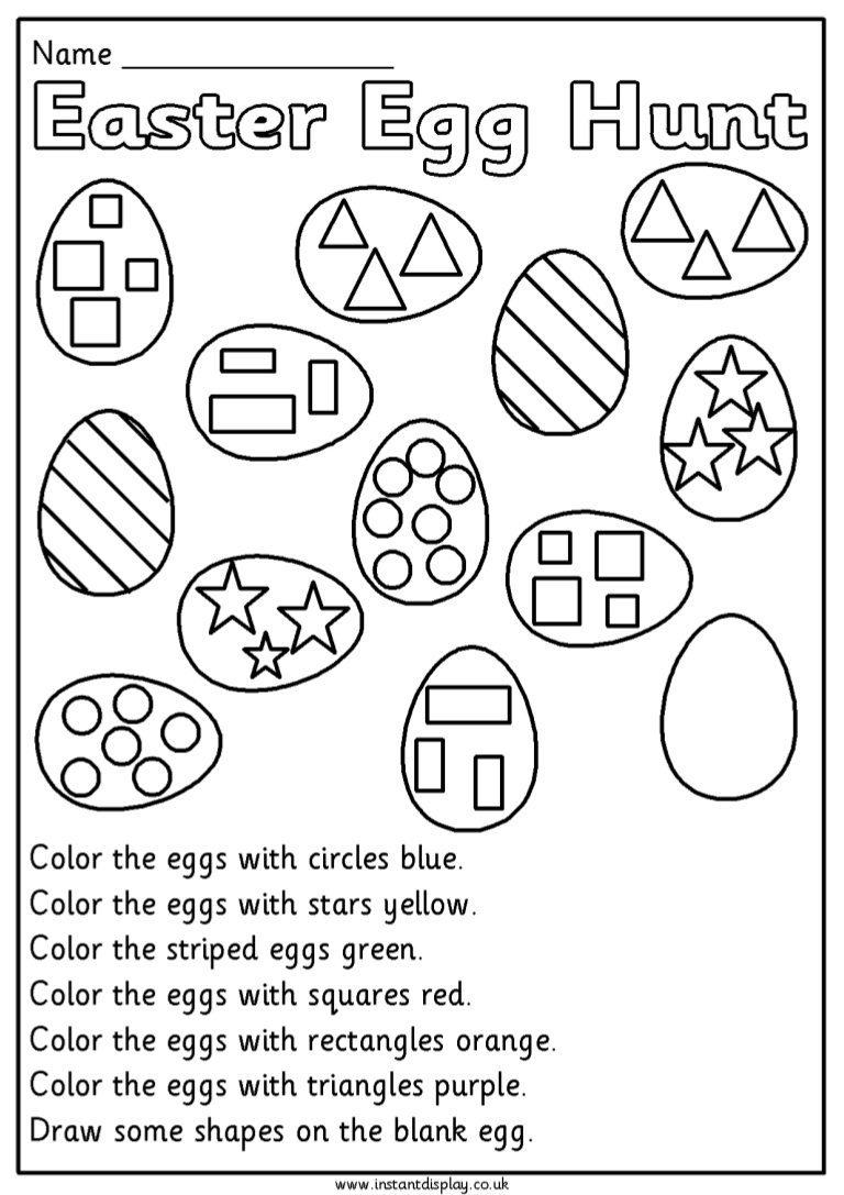 Printable Easter Egg Activities
