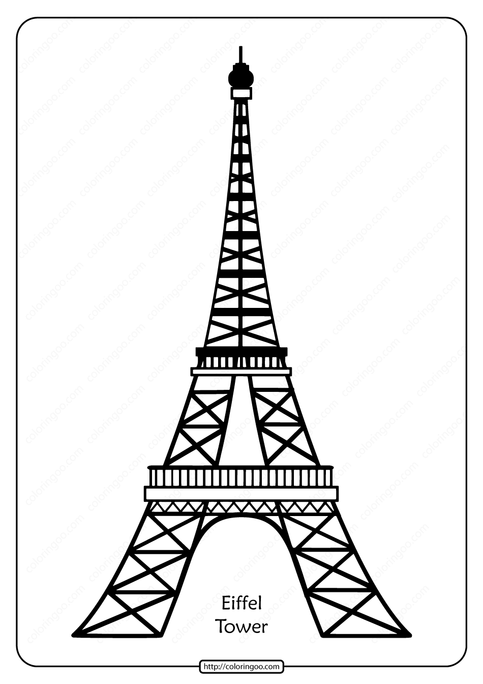 Printable Eiffel Tower Template