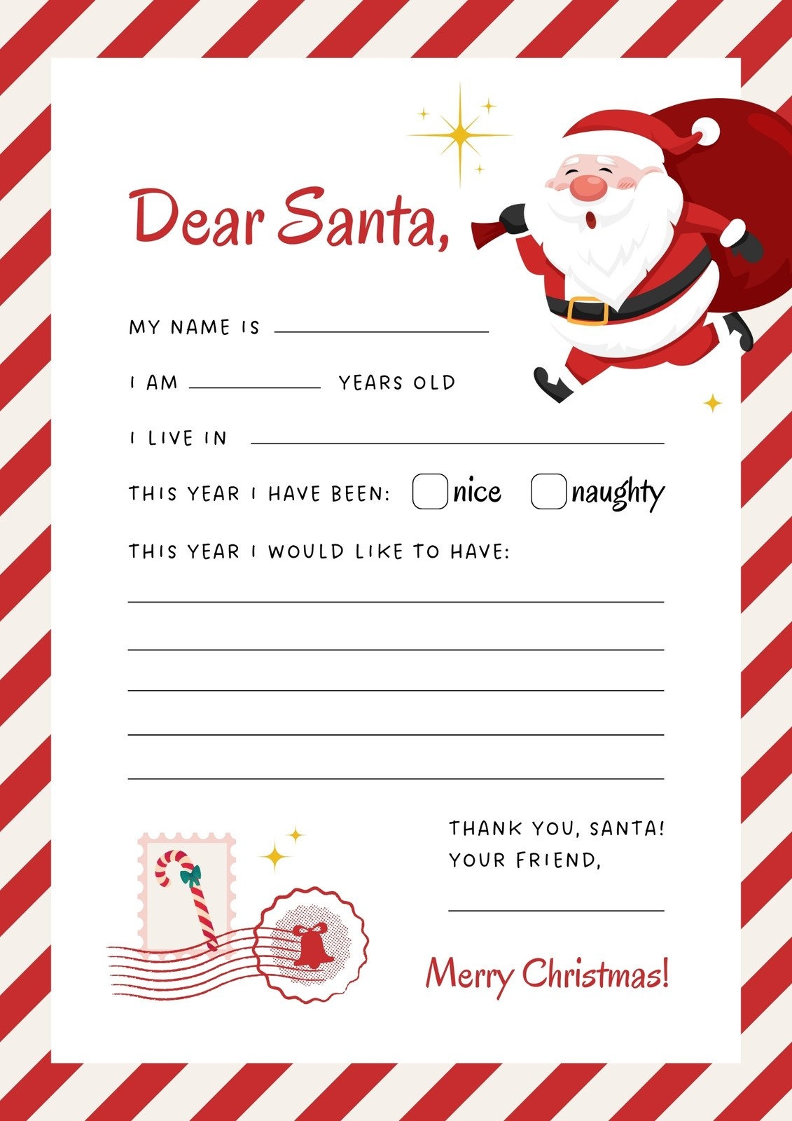 Printable Father Christmas Letters FREE Printable A Z