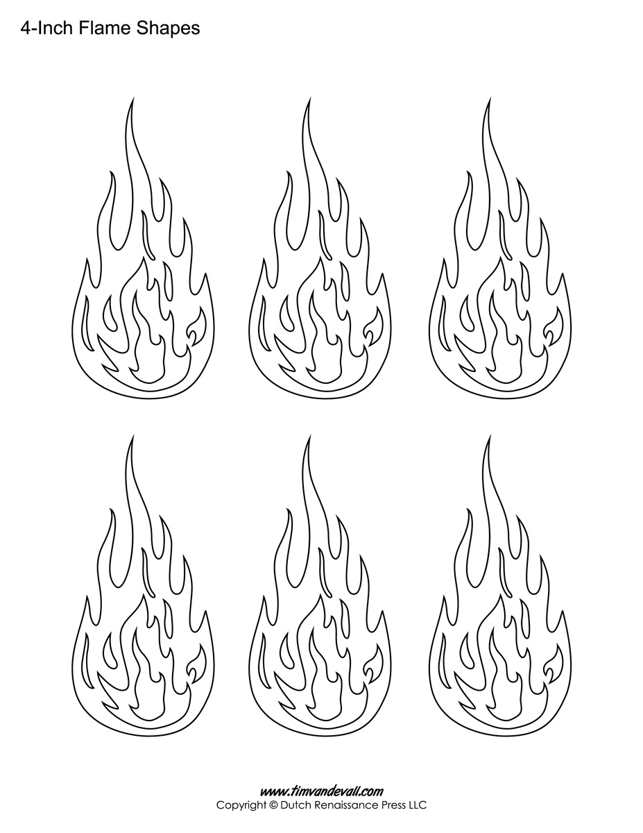 Printable Flame Stickers Flame Templates Flame Shapes Printable Flame Stickers Flame Templates Flame Shapes