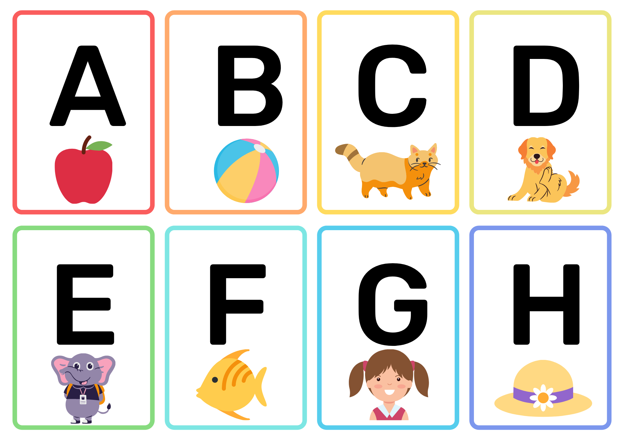 Printable Flash Cards Alphabet On The Following Pages In This