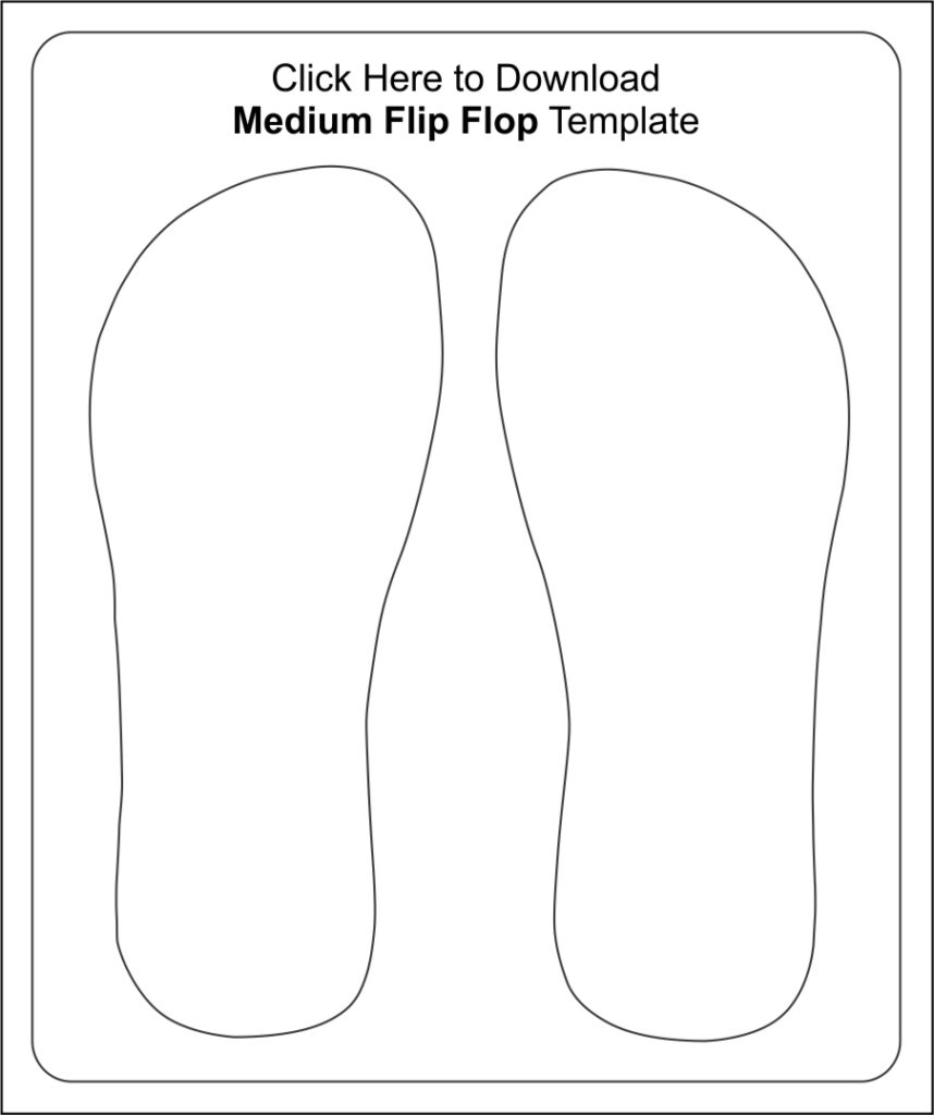 Flip Flop Template Printable: Create Your Own Customized Flip Flops ...