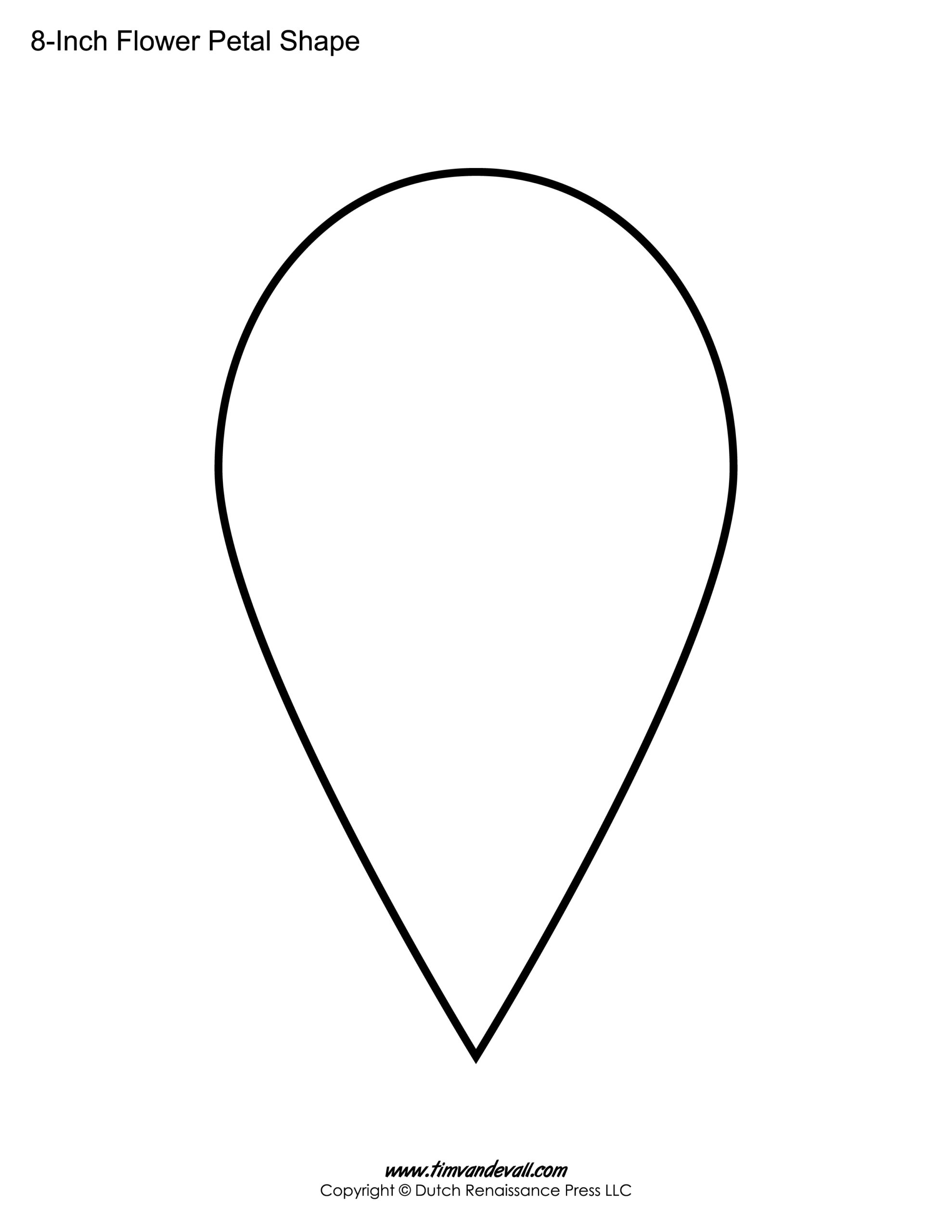 Printable Flower Petal Template