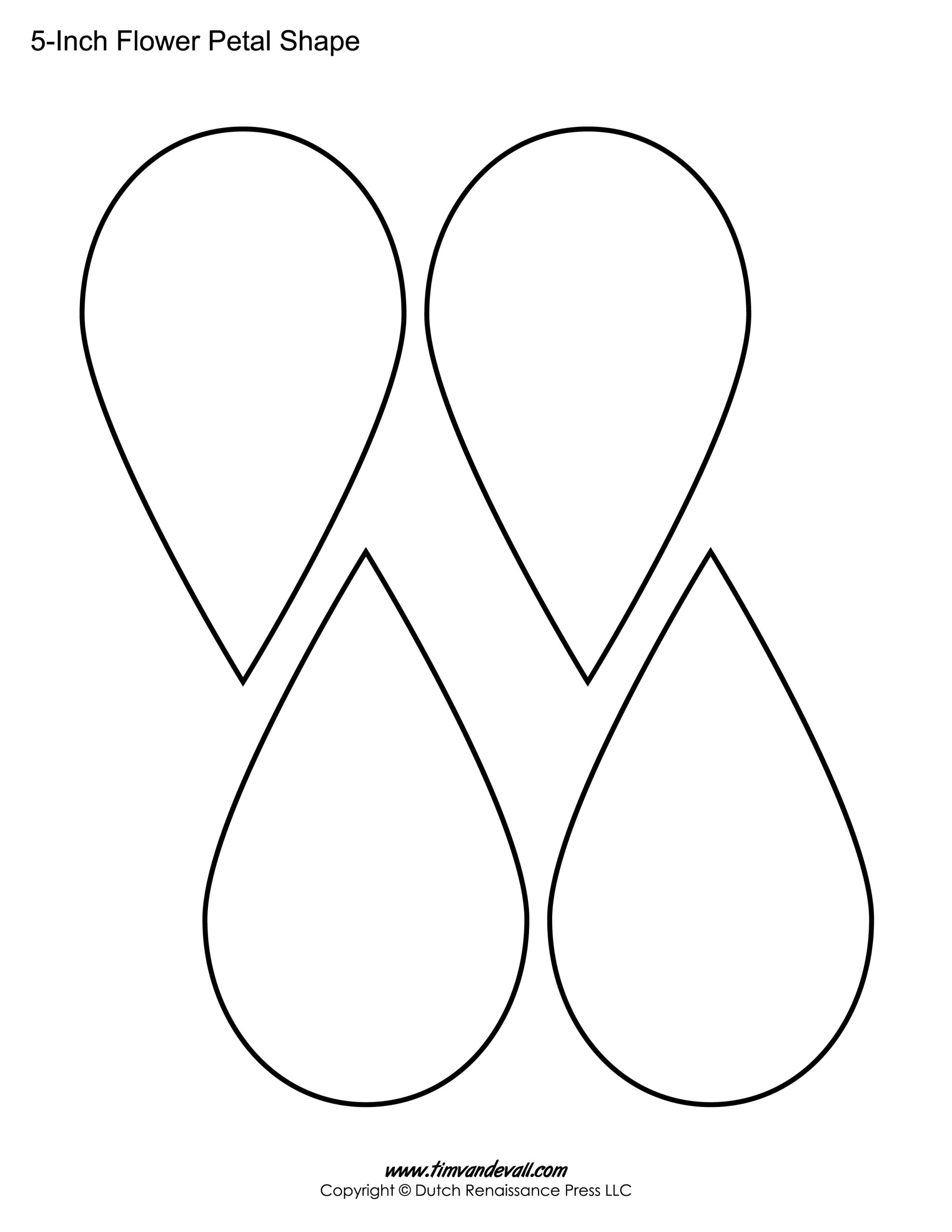 Printable Flower Petal Templates For Making Paper Flowers