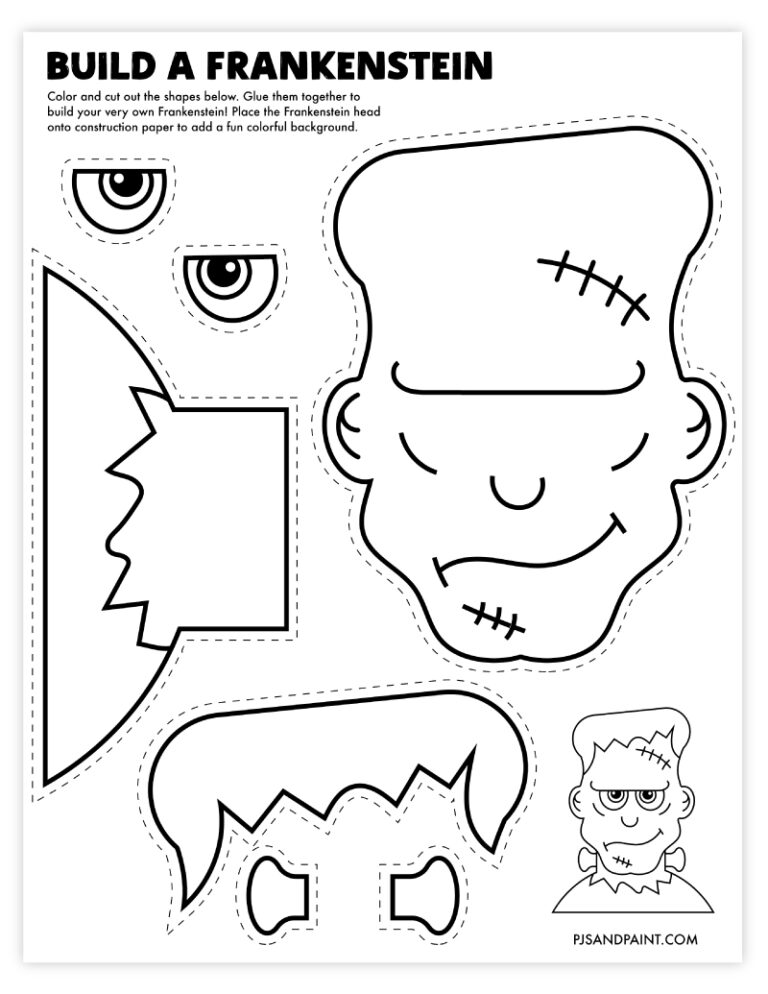 Printable Frankenstein Template
