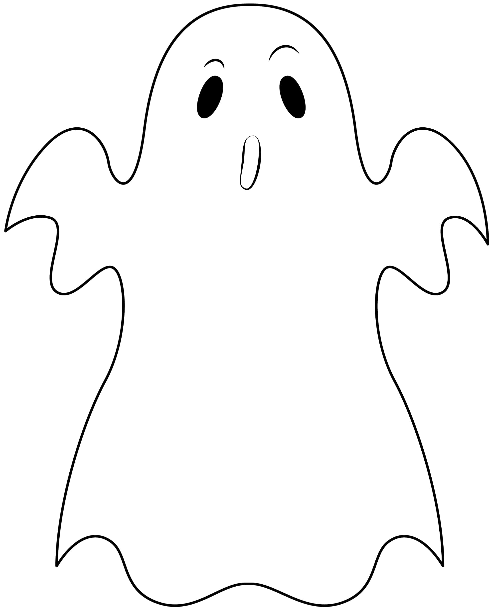 Printable Halloween Ghost Template Printable JD