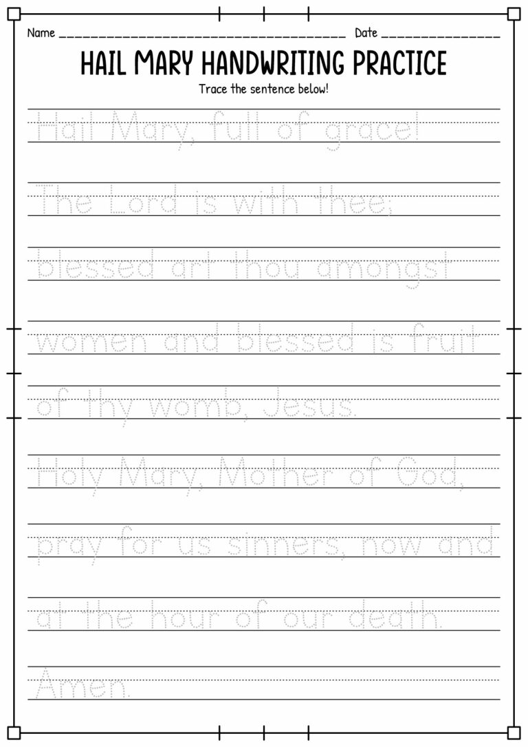 Printable Handwriting Worksheets Printable Sight Words List